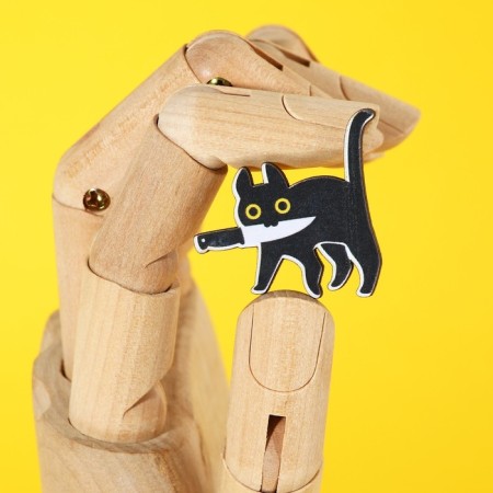 Wooden icon "Do not take me", a series of memes, 3.5 x 3.3 cm-3