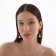 Earrings with pearls "Tenderness" circle with bead, white color in gold