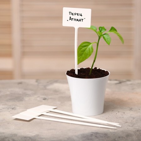 Garden signs for marking, 34 cm, set 10 pcs., Plastic, color mix, Greengo-8