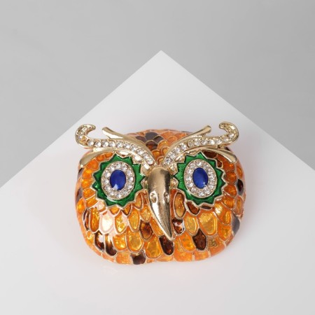 Brooch "Eagle" head, color in gold-1