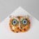 Brooch "Eagle" head, color in gold