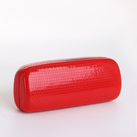 Case for glasses on the cracker, length 15 cm, red color