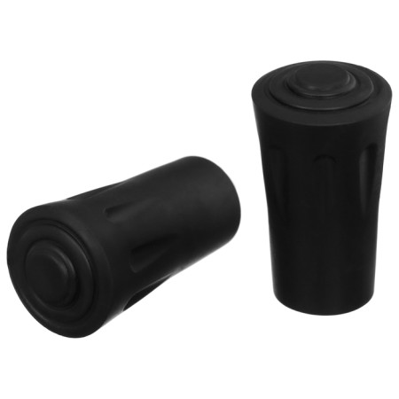 A set of protective caps for tracking sticks, ribbed, 2 pcs., Black color-3