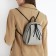 Women's backpack of artificial leather with lightning, the color is gray