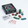 Poker, set for the game (maps 2 decks, chips 100 pcs.), Without a face value 20 x 20 cm
