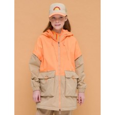 Vetrovka for girls, height 140 cm, orange color