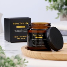 Aromatic candle in the jar 