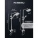The shower system Zein Z3868, mixer, tropical and hand watering can, aluminum, matte