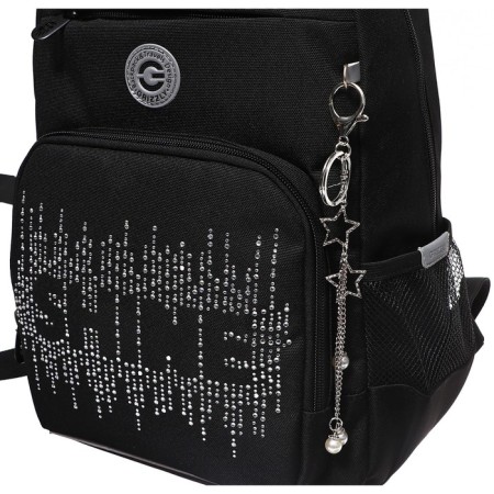 School backpack, 40 x 25 x 13 cm, Grizzly, ergonomic back, laptop department, black-8
