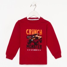 Sweatshirt for a boy Bordeaux color, height 104