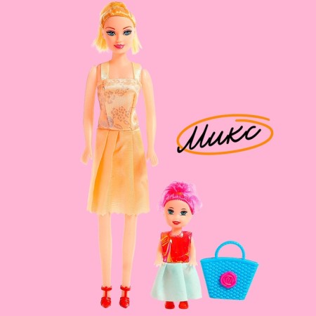 Olya doll with her daughter, with accessories, mix-4