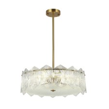 Crystal chandelier Gerhort G21135/6BRS+CL, 6x40W, E14, 87x50x50 cm, bronze color