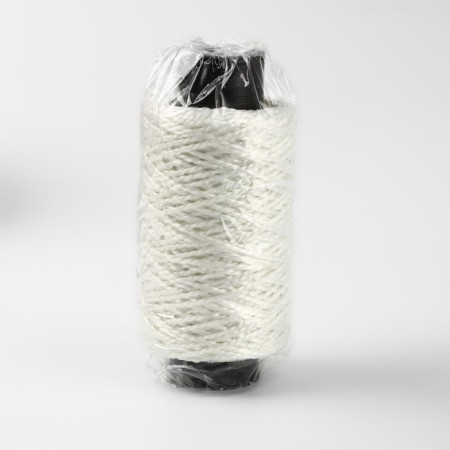 Thread for weaving, twisted, d = 2 mm, 100 m, white color-4