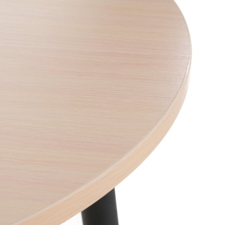 Round table "Seattle", 800x800x750, Black Metal Feet/Oak Mlech-1