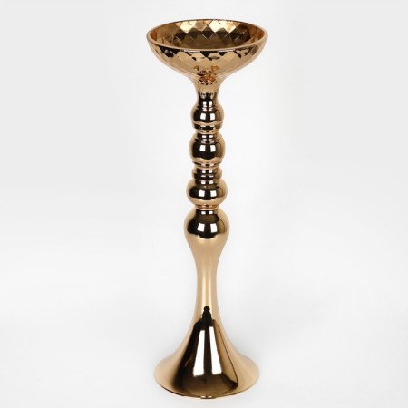 Summary Metal for 1 candle "Richard" Color Gold 12.5 x 12.5 x 44 cm-2