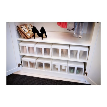 A set of boxes for shoes Skubb, white, 4 pcs.-3