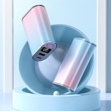 External battery Y213, 10000 mAh, USB, Type-C, 2 A, blue pink