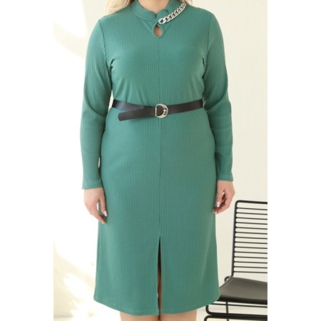 Women's dress, size 52, green color-5