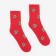 Winter women's socks "bears", red color, size 23-25 ​​(37-40)