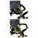 Three -haired bike Vivat 1, Black/yellow abstraction print