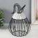 Vazon Metal souvenir, ceramics "Pumpkin with a leaf" Black with white 14.3x14.3x21 cm