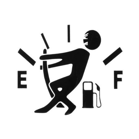 Sticker on the car "for refueling", 12 × 12 cm, black-1