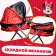 Stroller for dolls with a metal frame, Minnie Mouse