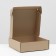 Self -charged box, brown, 24 x 24 x 7.5 cm