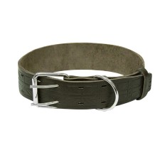 Leather collar with embossing 