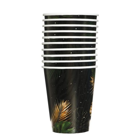A one -time paper glass "Happy Birthday, Tropics", 250 ml, single -layer-1