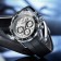 Men's watch, with a calendar, backlight, chronograph, D-4.3 cm, black
