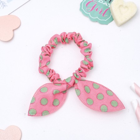 Hair elastic band "Fun ears" lace small ball, mix