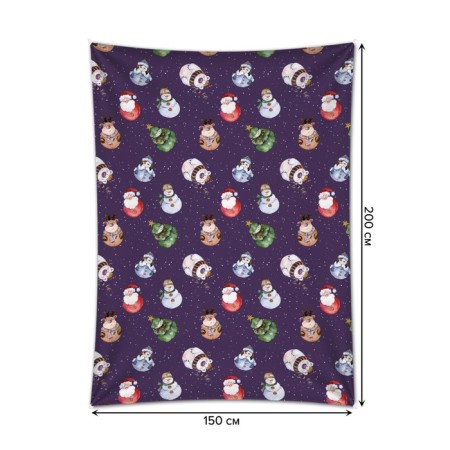 Decorative panel with photo printing "Toy on the Christmas tree", vertical, size 150x200 cm-1