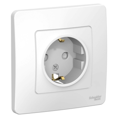 SEM SE BLANCA, 16 A, 250 V, built -in, with salary, curtains, IP20, white, Blnrs001111