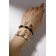 Bracelets "Demetrons" female, masculine principle, black and white color, 7cm