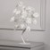 LED bush "White roses" 45 cm, 24 LED, constant glow, 220 V, glow of white