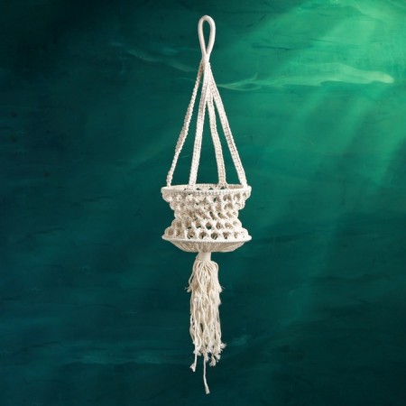 Suspended Kashpo - Macrame "Leia" 20x20x13cm