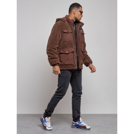 Plush jacket, size 56, brown color-2
