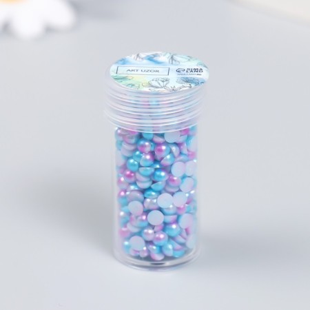 Decor "Purple-blue-blue" d = 4 mm 10 g 200 pcs 5x2.5 cm mix-2