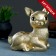 New Year's piggy bank "deer" gold 17x10x18cm