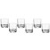 Set of low glasses Luna, 368 ml, 6 pcs