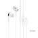 Hoco M1 Pro headphones, wired, vacuum, microphone, Lightning, 1.2 m, white