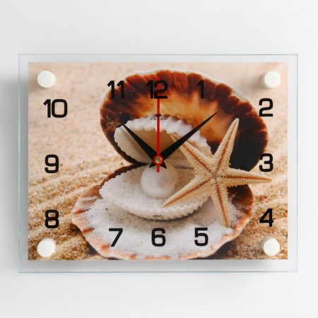 Wall watches: sea, "shell", 20x26 cm