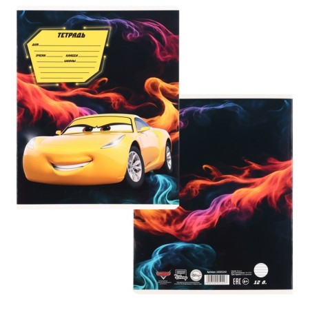Notebook in a ruler of 12 sheets, 5 types of mix, cover coated cardboard, cars-3