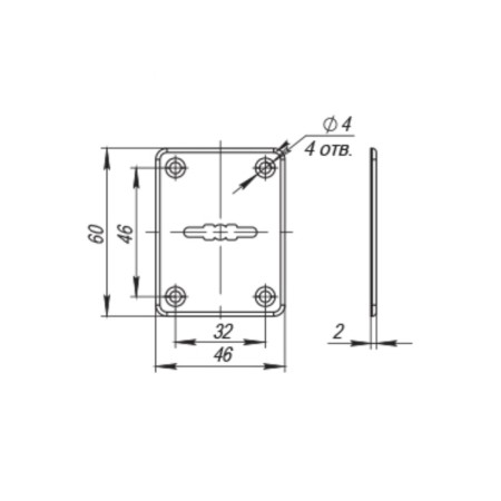 Decorative punch Punto ESC081/0-SS, without a curtain, stainless steel, 1 pc.-1