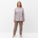 Female "Heart" set (longshit, trousers), light gray color, size 52