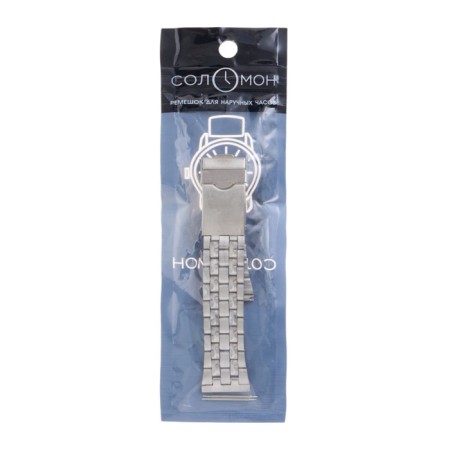 Solomon watch strap, 22 mm, metal, L-18 cm, chrome-3