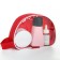 Cosmetic bag with lightning, with a pen, red color