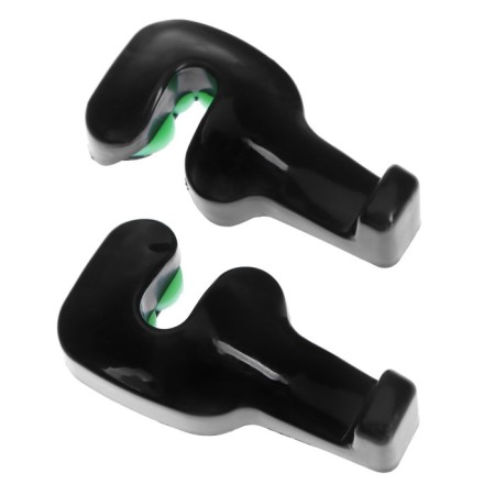 Hook on the headrest, set 2 pcs, black