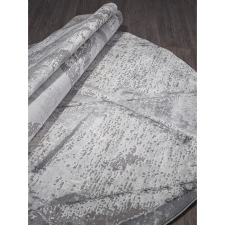 Oval Carbon Karmen Hali Armina, size 80x150 cm, color Grey/Grey-1